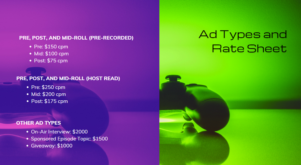 advertising media kit ad types and rate sheet
