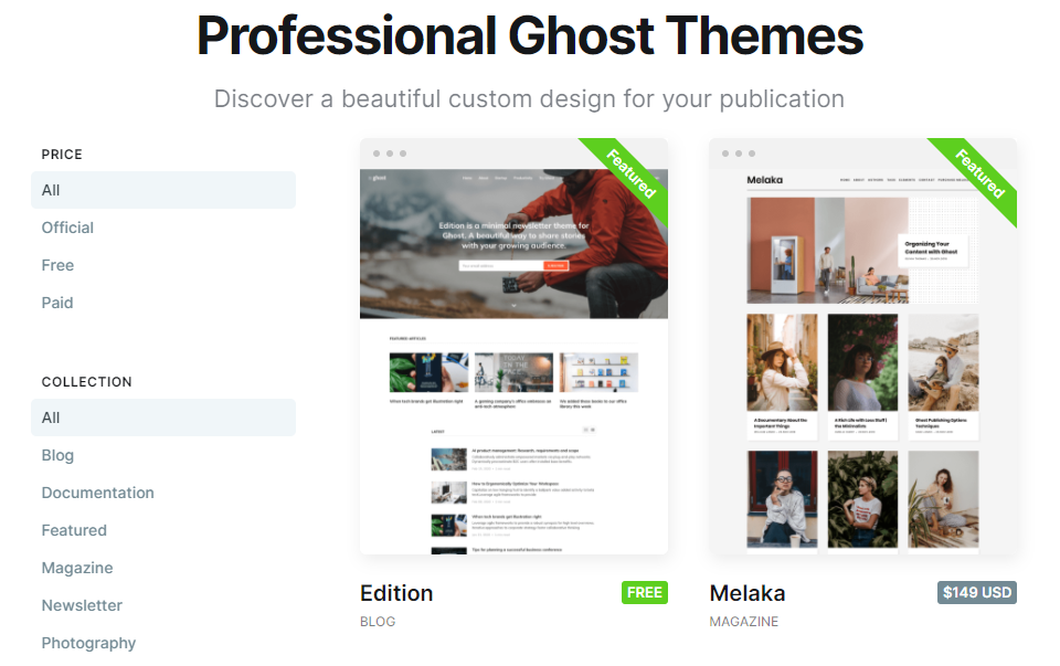ghost theme repository