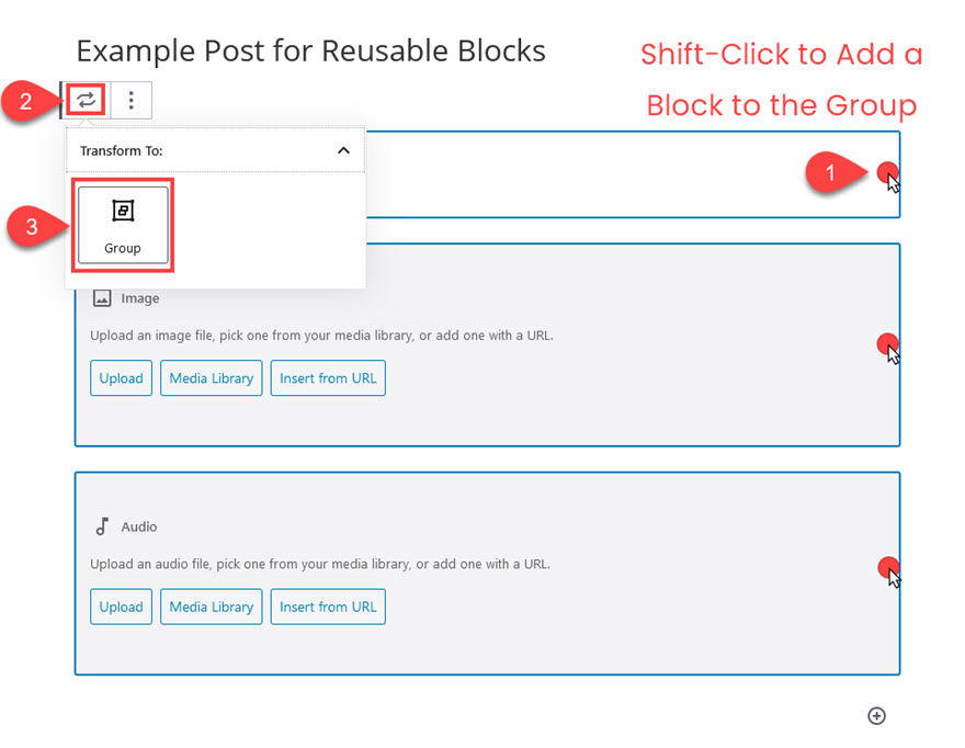 WordPress Reusable Blocks