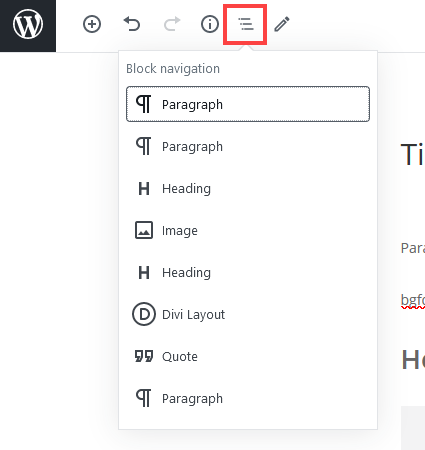 block navigation