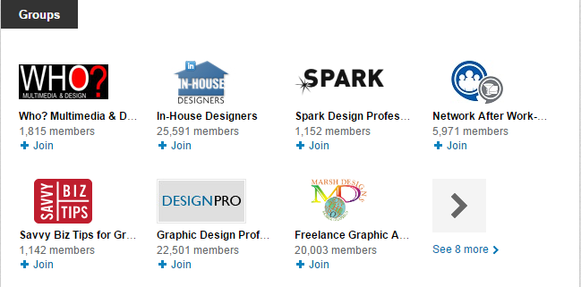 Join LinkedIn groups to gain profile visibility