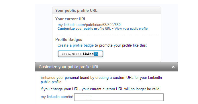 Getting a vanity URL for LinkedIn