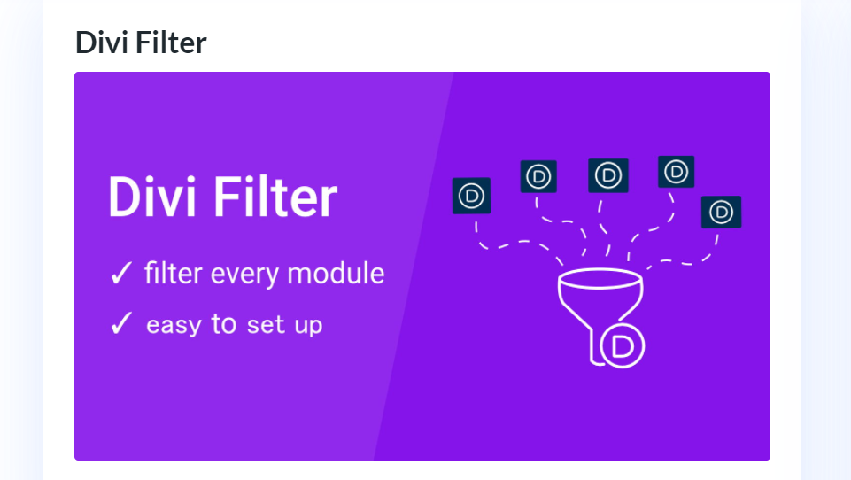 How to Get Divi Filter