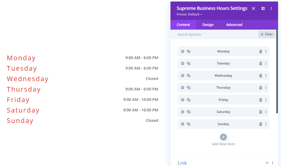 Supreme Business Hours