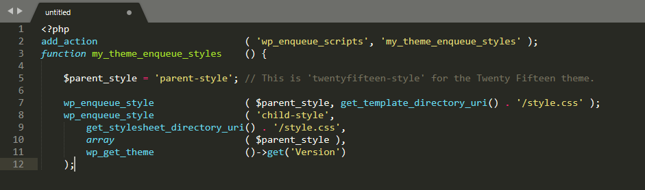 An example of aligned code.