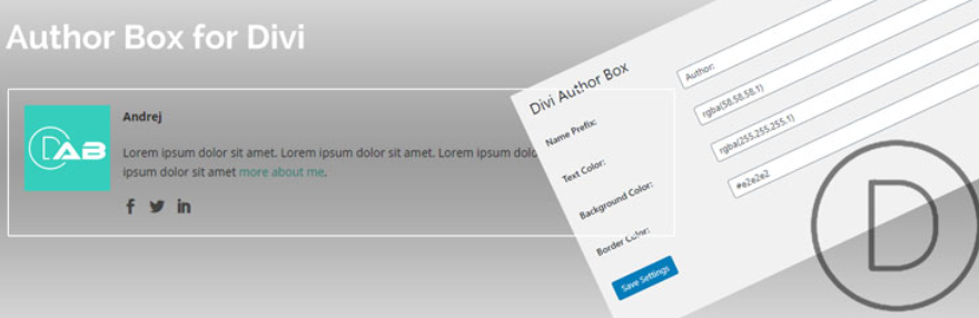 The Author Box for Divi plugin.