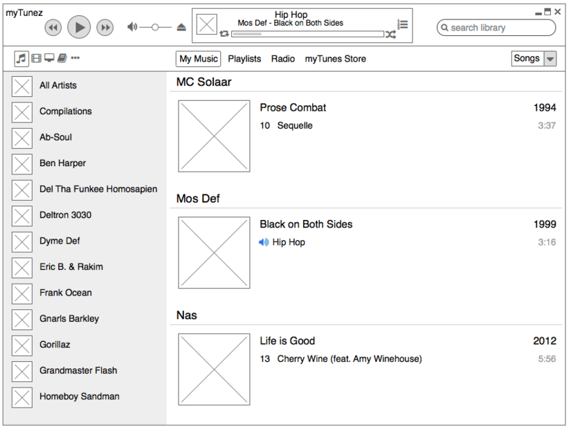 Protoyping tools like Balsamiq enable you to get visual concepts across quickly.