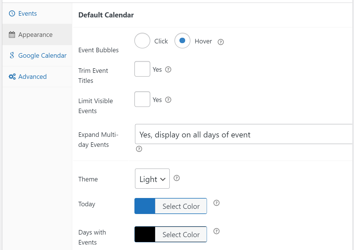 Customizing the style of your Google Calendar events