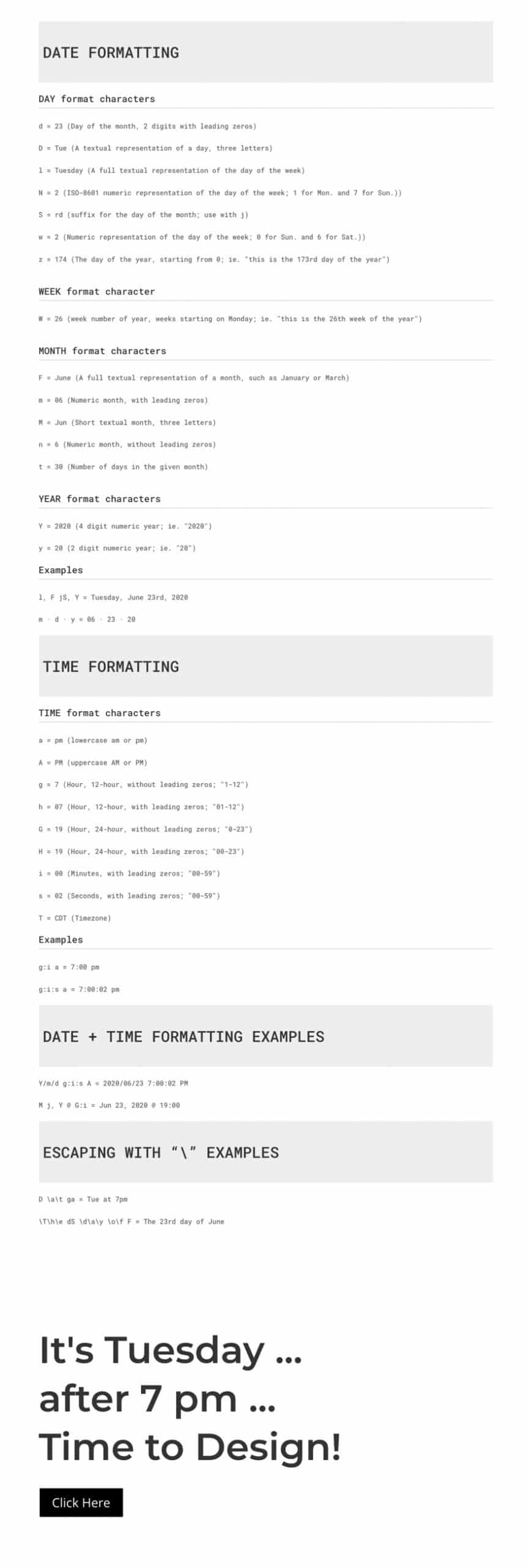 divi date and time layout