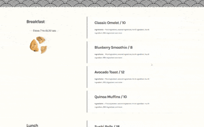 Comment créer une conception de menu de restaurant collant avec Divi