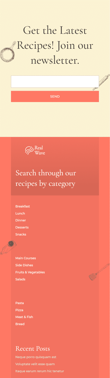 post category menu widgets