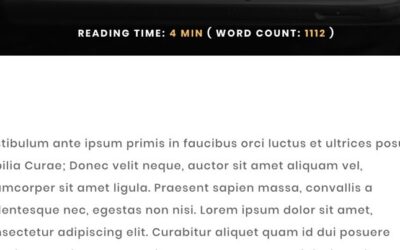 Comment afficher le temps de lecture estimé d’un message et le nombre de mots dans Divi (avec ReadingTime.js)