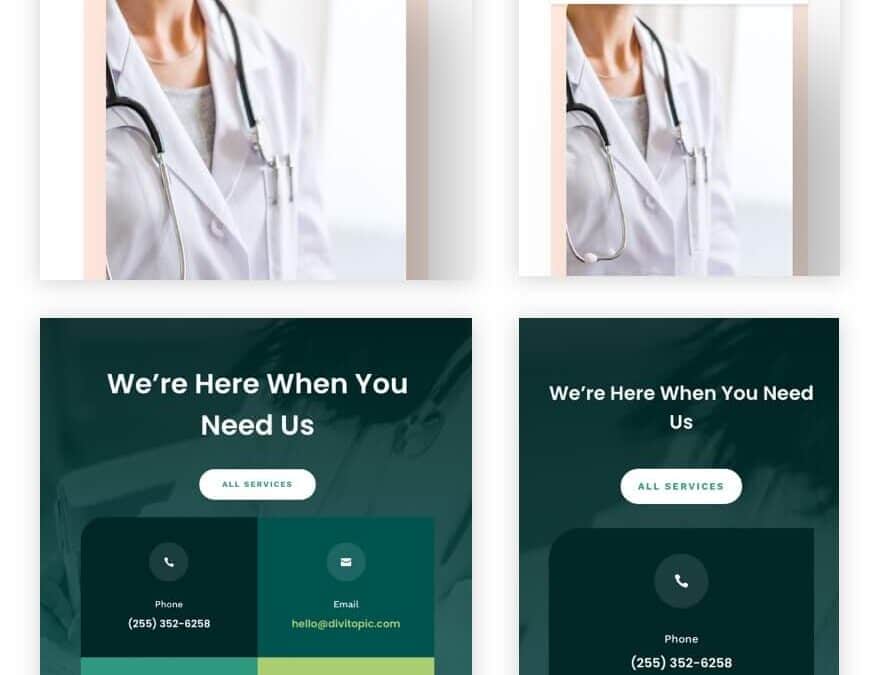 header footer template for Divi's Family Doctor Layout Pack