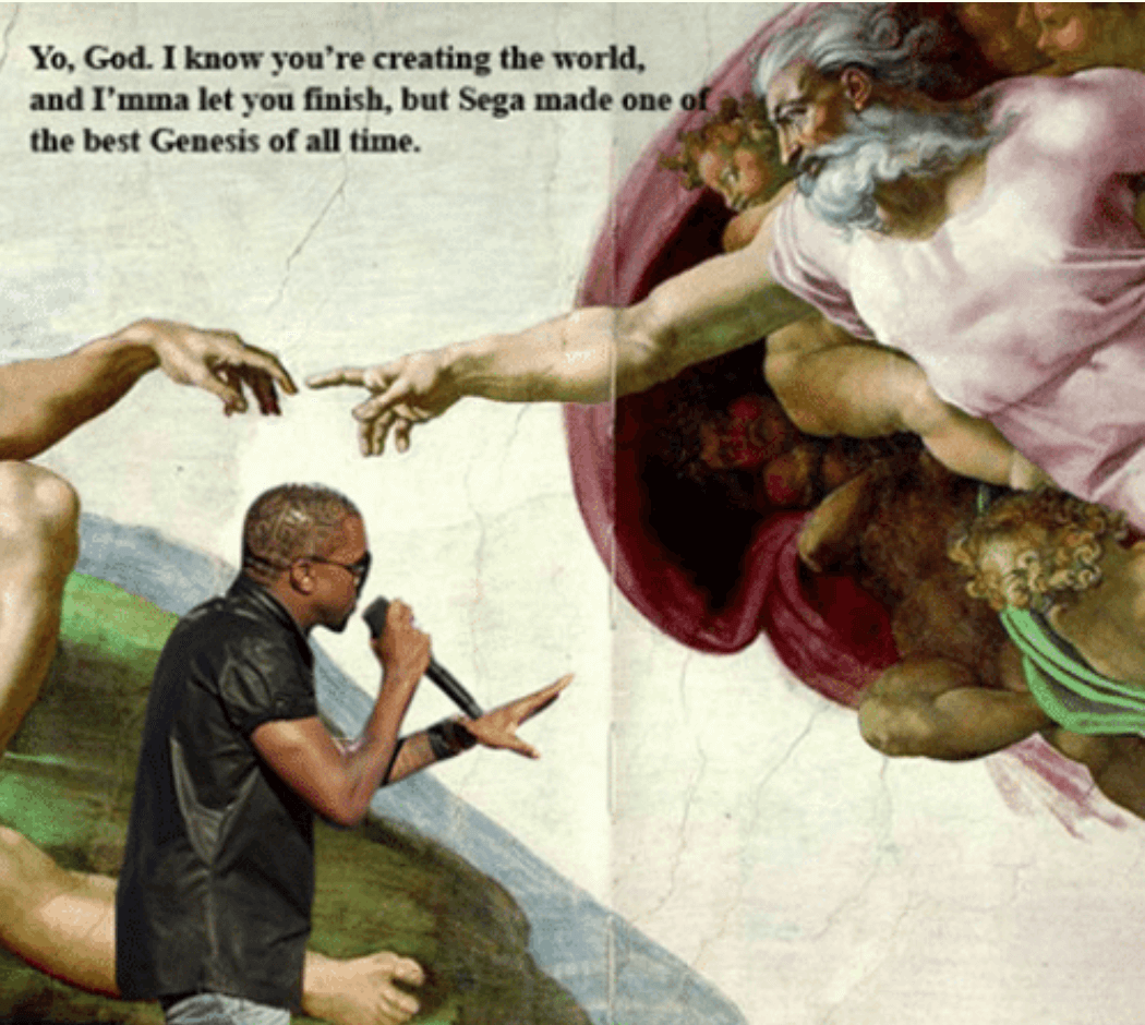 A meme referencing Kanye West.