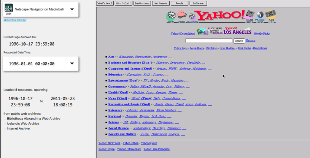 A website displayed on oldweb.today.