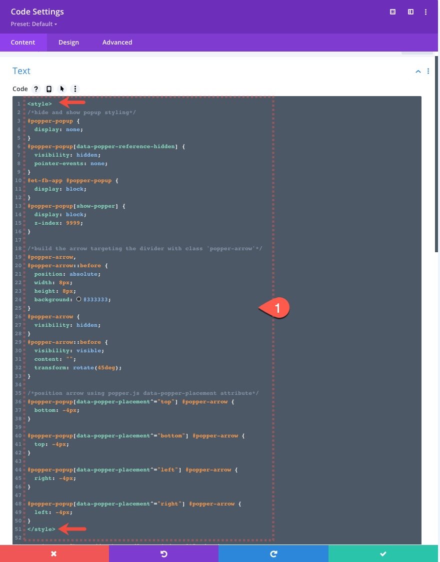 divi popover with popper.js