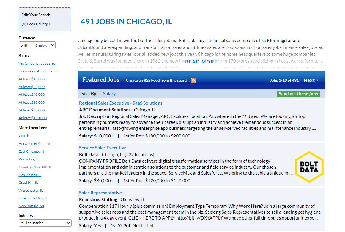 The SalesJobs jobs board.