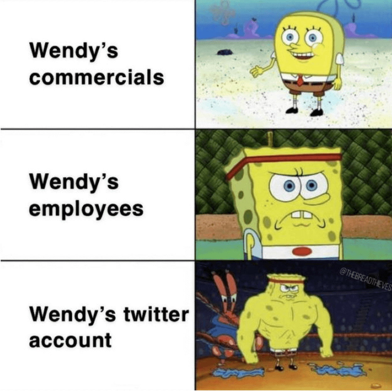 A Wendy's meme referencing Spongebob.