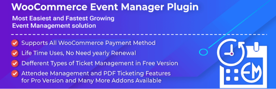 The WooCommerce Event Manager plugin