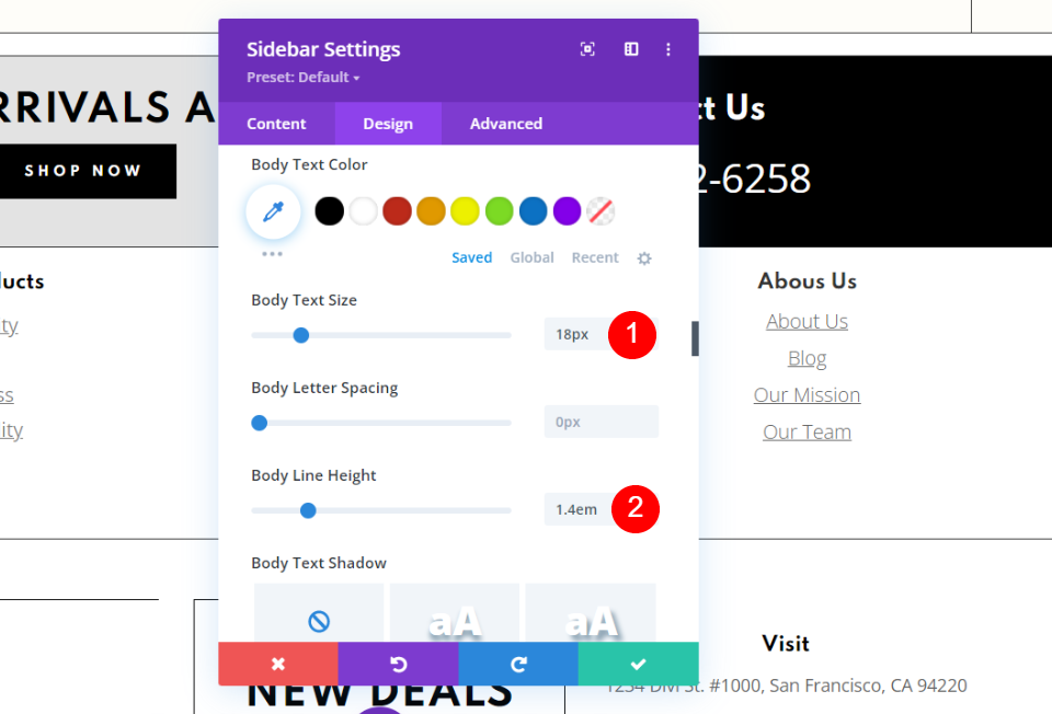 Style the About Us Sidebar