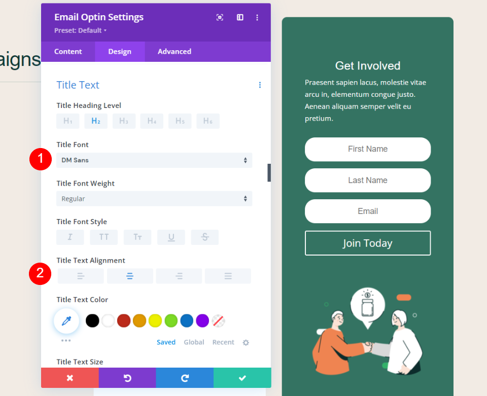Style the Divi Email Optin