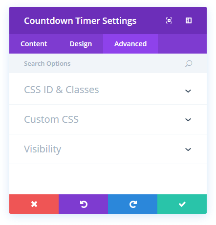 countdown timer module