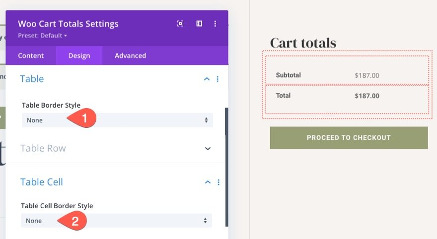 Divi WooCommerce Cart Page Template