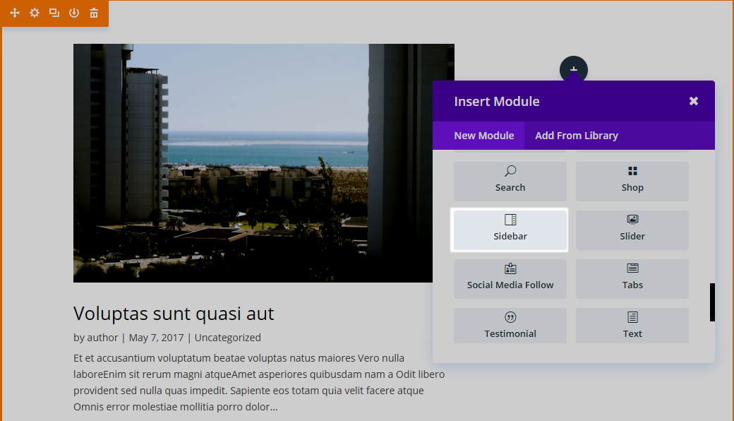 sidebar module