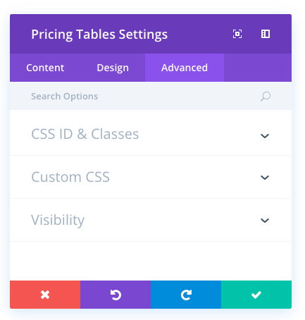 Pricing Tables Module