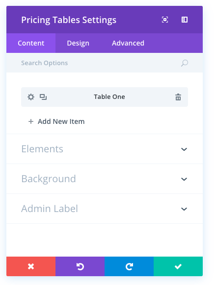 Pricing Tables Module
