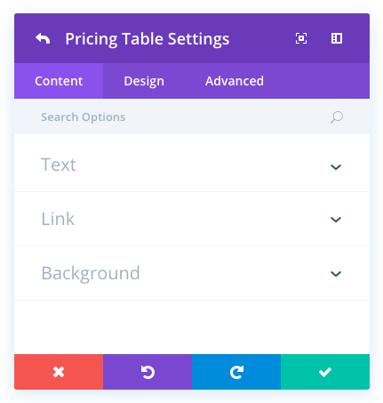 Pricing Tables Module