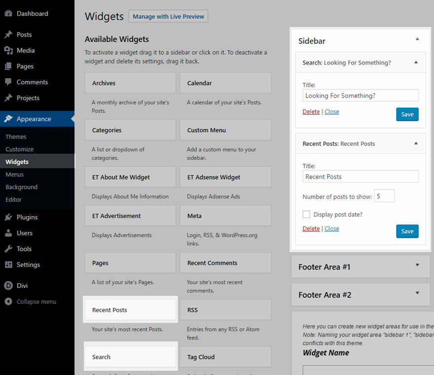 sidebar module