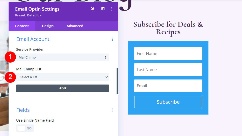 Add and Style the Blog Email Optin Module