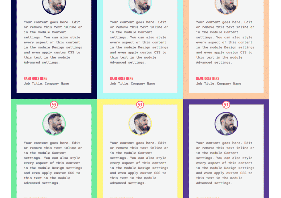 Testimonial Grid Layout Results