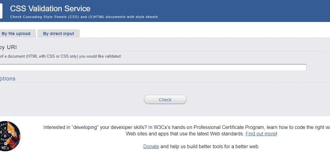 W3C Validator for CSS