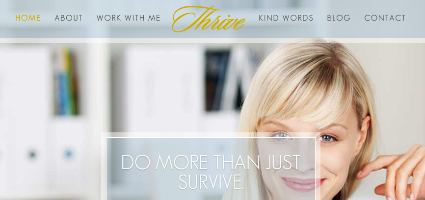 A screenshot from the Thrive demo site.