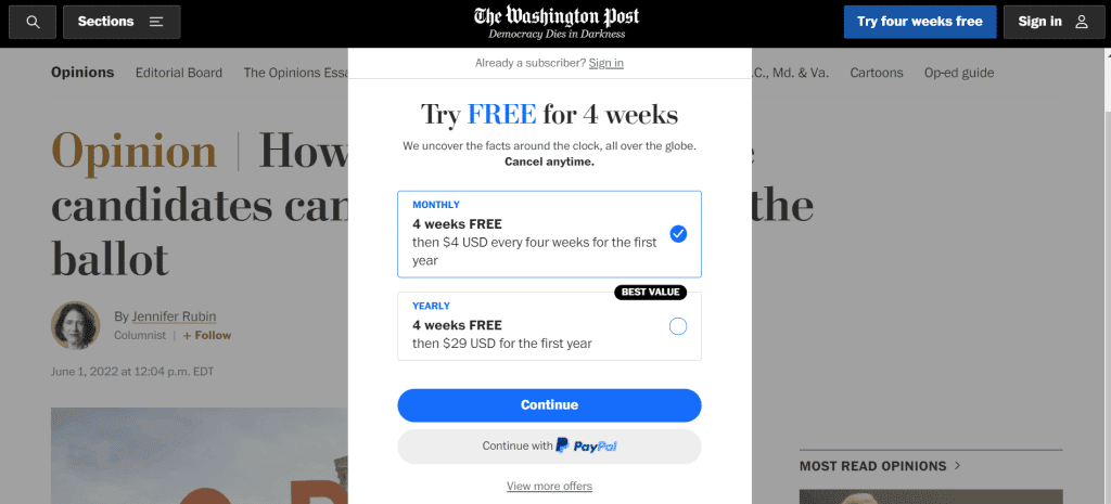 Washington Post paywall.