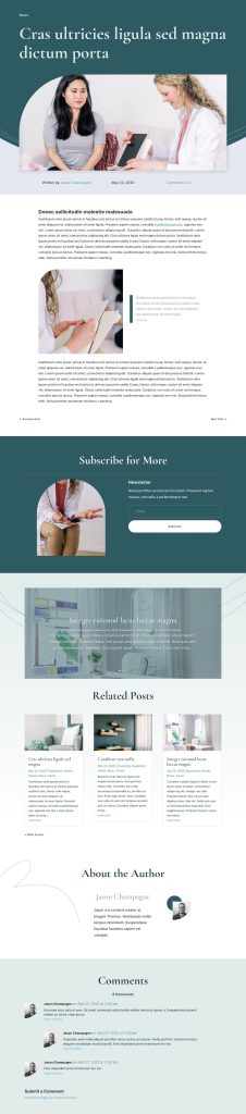 Download a FREE Blog Post Template for Divi’s Therapy Layout Pack