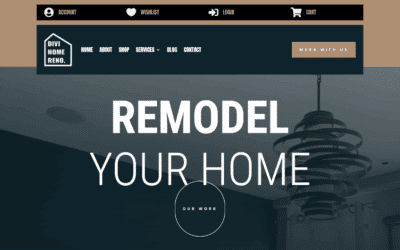 Téléchargez un en-tête et un pied de page GRATUITS pour le pack de mise en page « Home Remodeling » de Divi