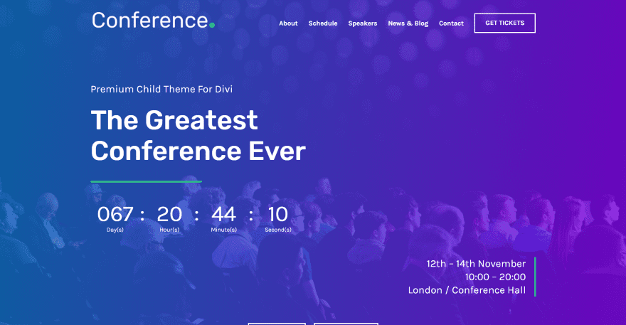 9 Divi Child Themes for Events and Meetups