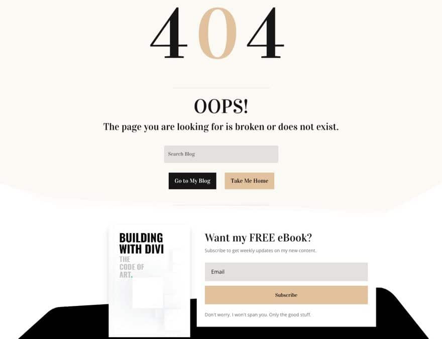 blogger 404 page template