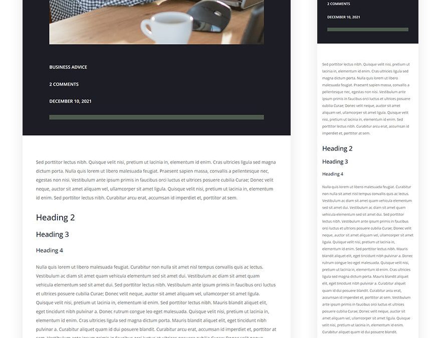 blog post template corporate layout pack