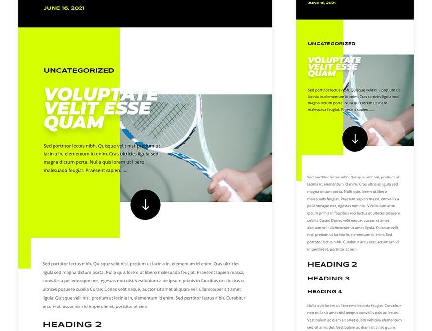 tennis club blog post template