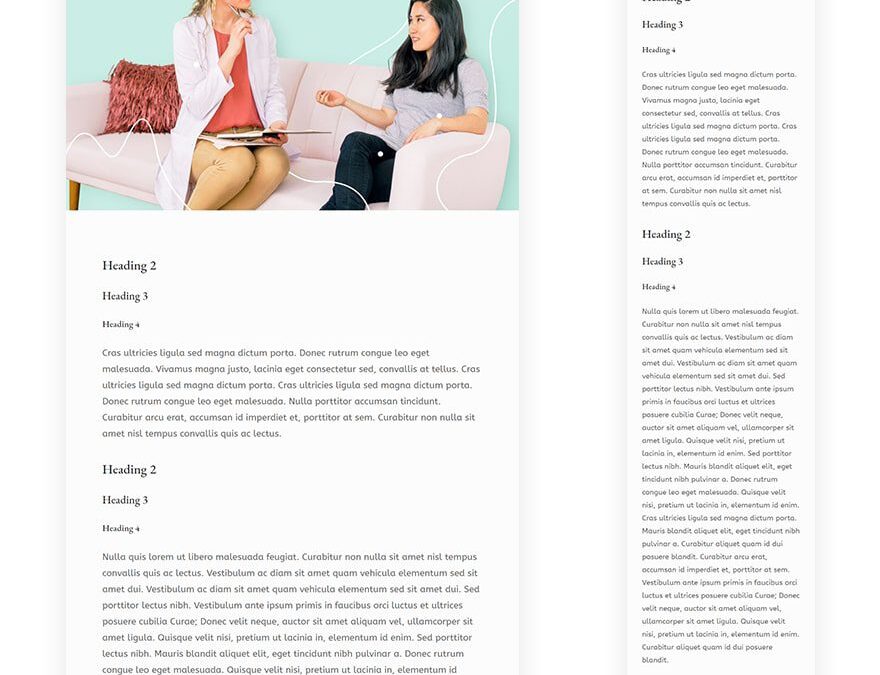 women's health center blog post template