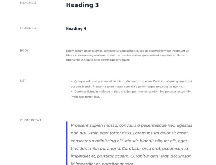 classroom global presets style guide