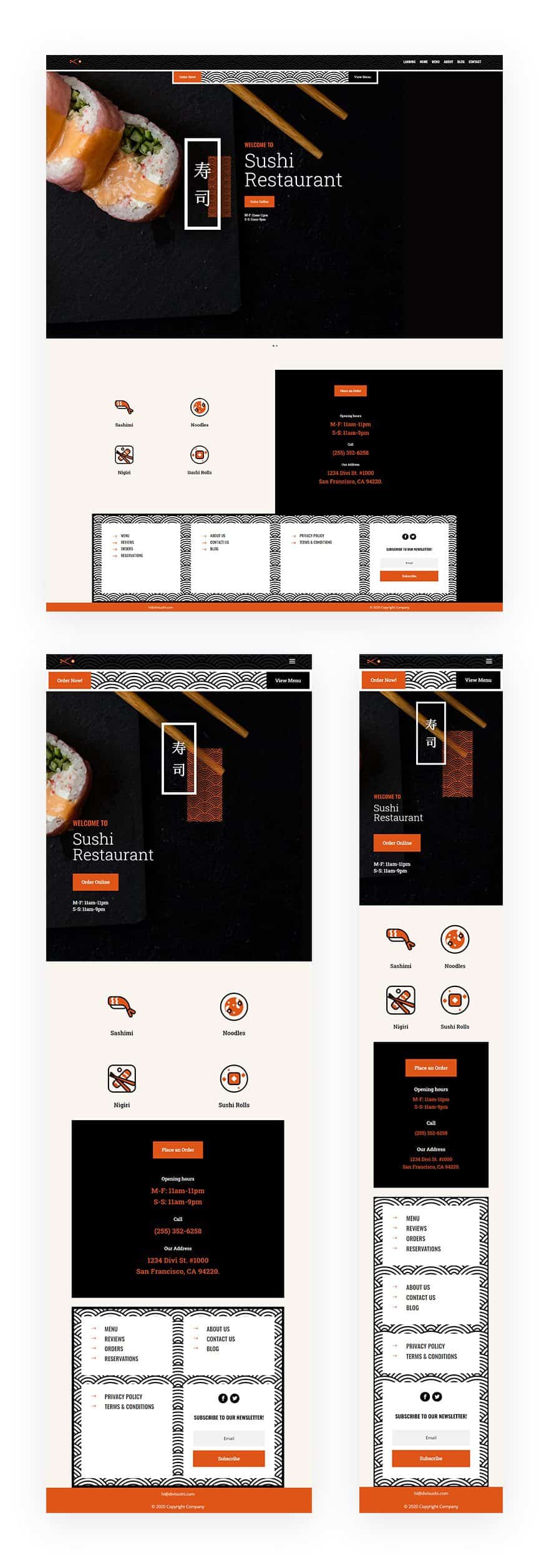 Download a FREE Header & Footer Template for Divi's Sushi