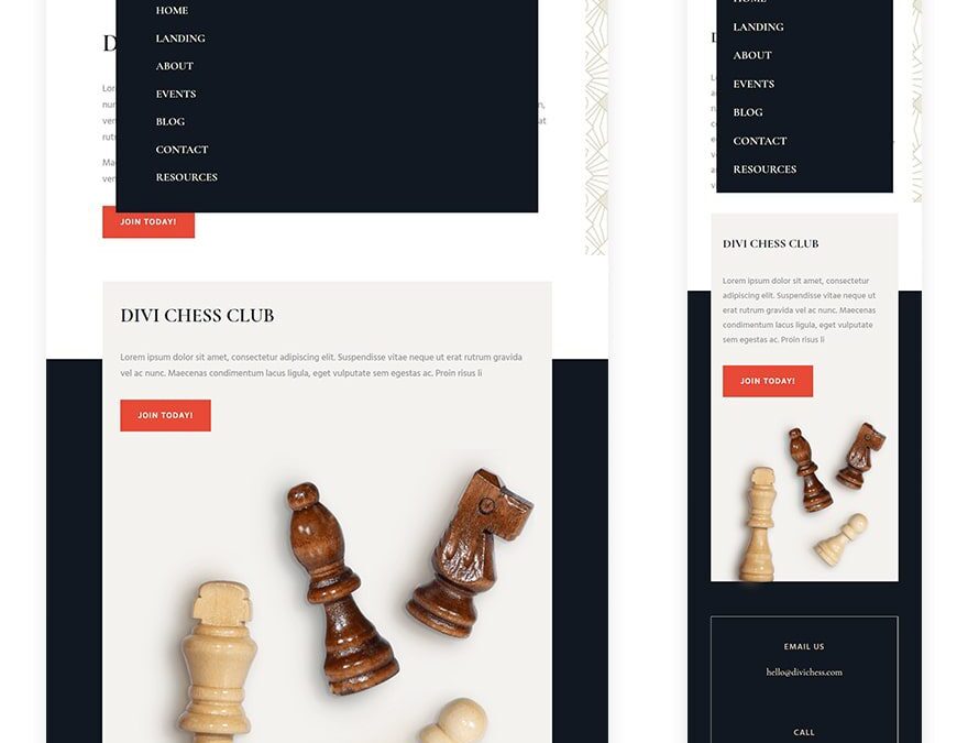 chess club header footer