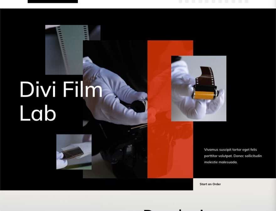 divi film lab header footer