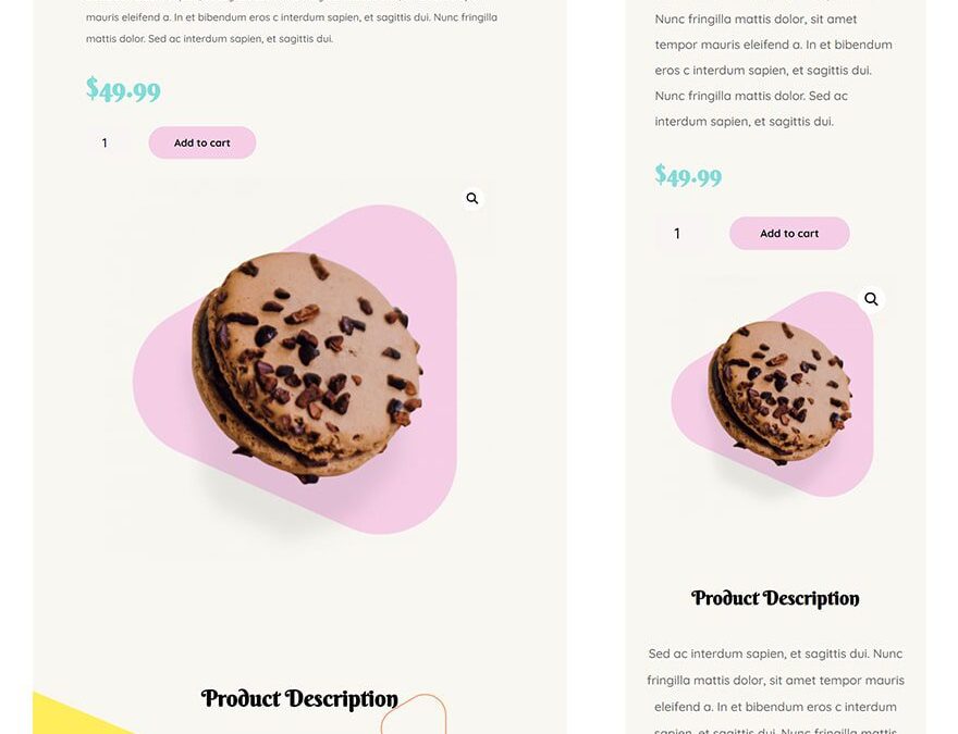 homemade cookies product page template