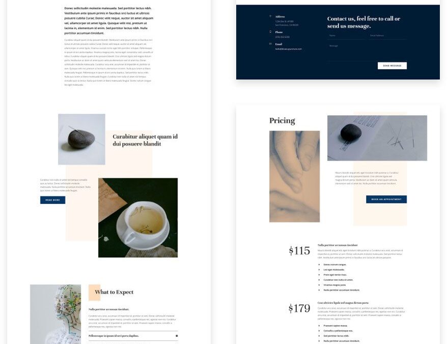 divi acupuncture layout pack